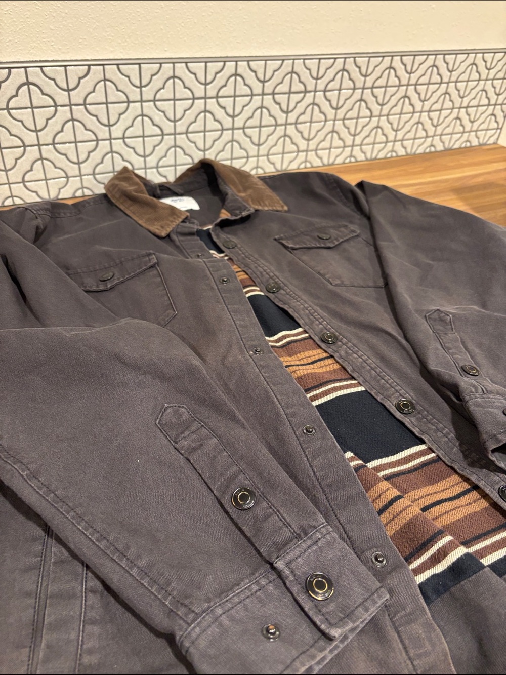 Katin dark grey Lightweight Work Jacket with Corduroy Collar